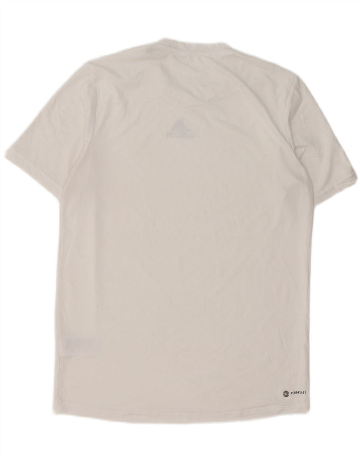 Adidas Hombre Aeroready Camiseta Top Pequeño Blanco Poliéster