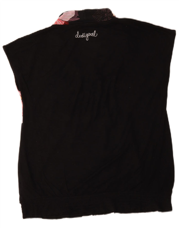 Desigual Blusa para mujer Top UK 46 Grande Viscosa floral multicolor