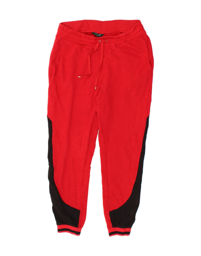RALPH LAUREN Womens Tracksuit Trousers Joggers UK 14 Medium Red Cotton Vintage Ralph Lauren and Second-Hand Ralph Lauren from Messina Hembry 