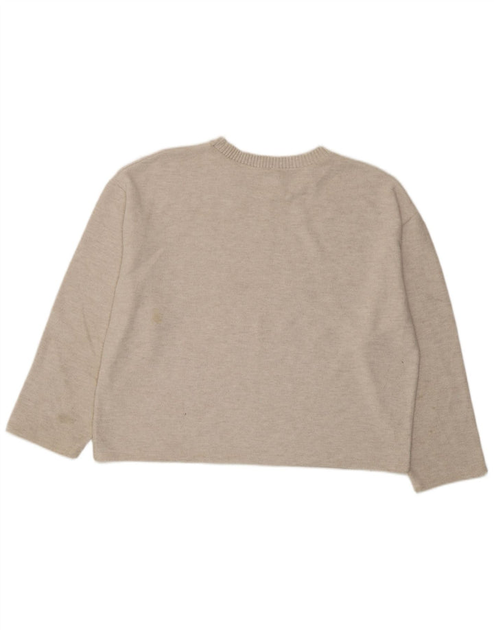 Zara Mujer Top Extragrande Manga Larga UK 46 Large Off White