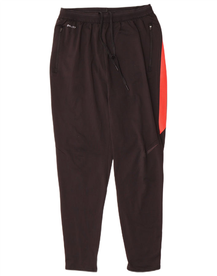 NIKE Hombre Dri Fit Pantalones De Chándal Mediano Negro Colorblock Poliéster