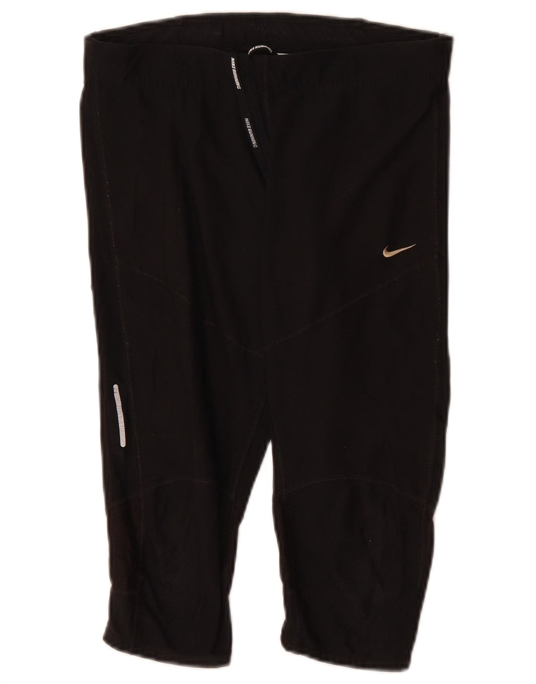 NIKE Mujer Dri Fit Capri Chándal Pantalones UK 12 Mediano Negro Poliéster