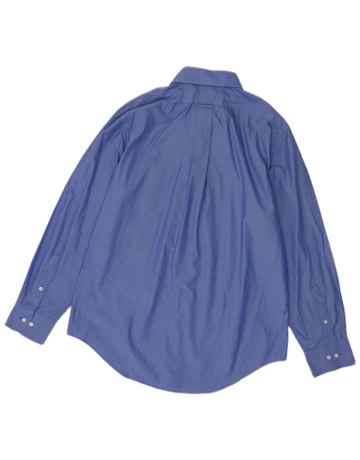 Izod Camisa de fácil cuidado para hombre, talla 16 1/2, algodón azul grande