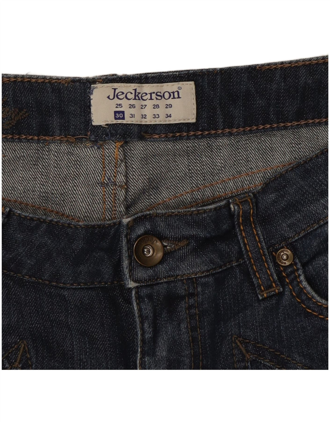 Vaqueros ajustados para mujer Jeckerson W30 L32 Azul marino Algodón