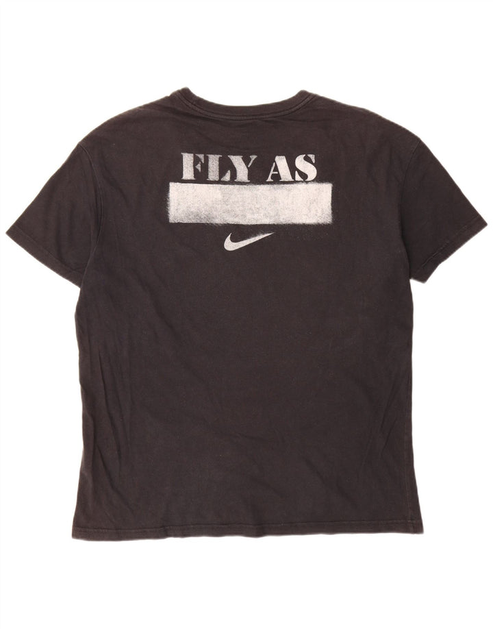 Nike - Camiseta gráfica para hombre, talla grande, algodón negro