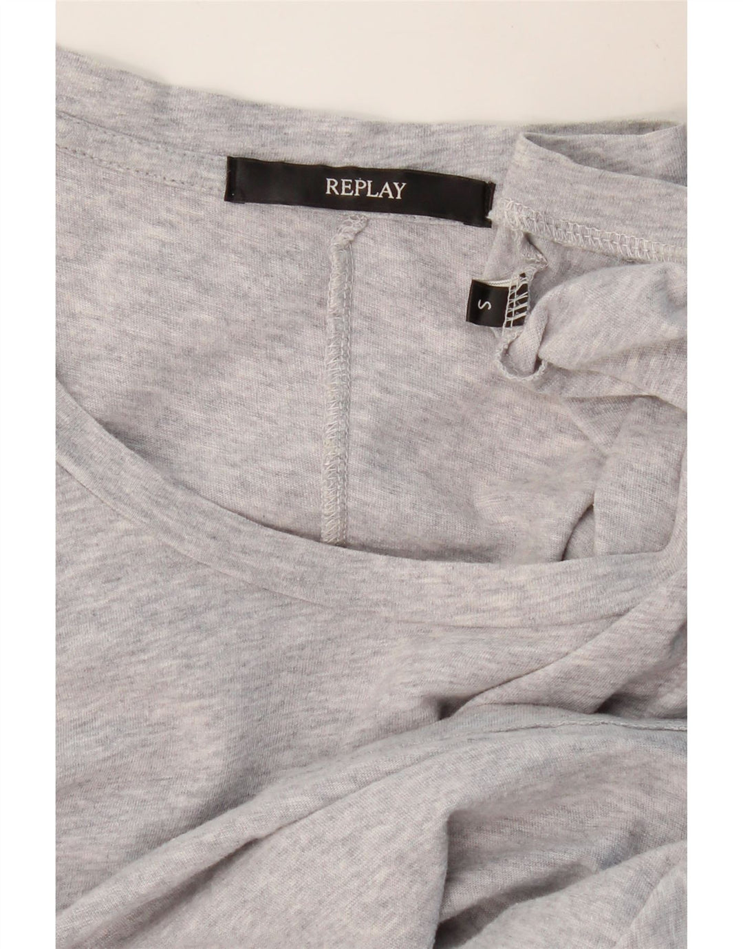 REPLAY Camiseta para mujer Top UK 10 Small Grey