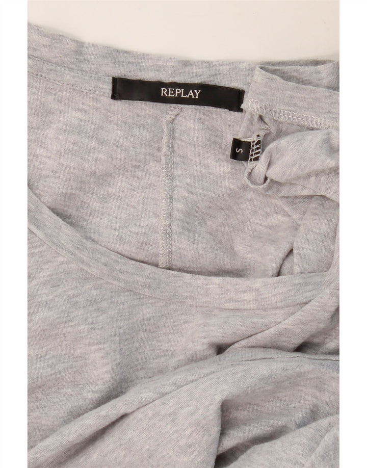 REPLAY Camiseta para mujer Top UK 10 Small Grey