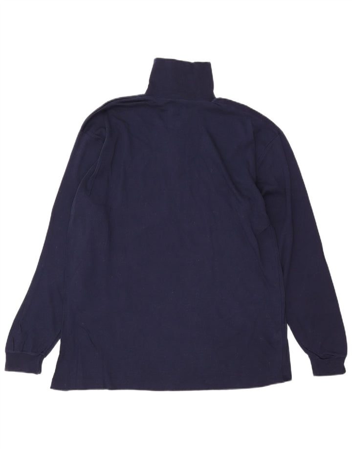 CONTE OF FLORENCE Top con cuello y cremallera para hombre Manga larga IT 52 Grande Azul marino