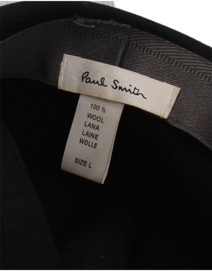 Paul Smith Sombrero Fedora para hombre grande de lana negra clásico