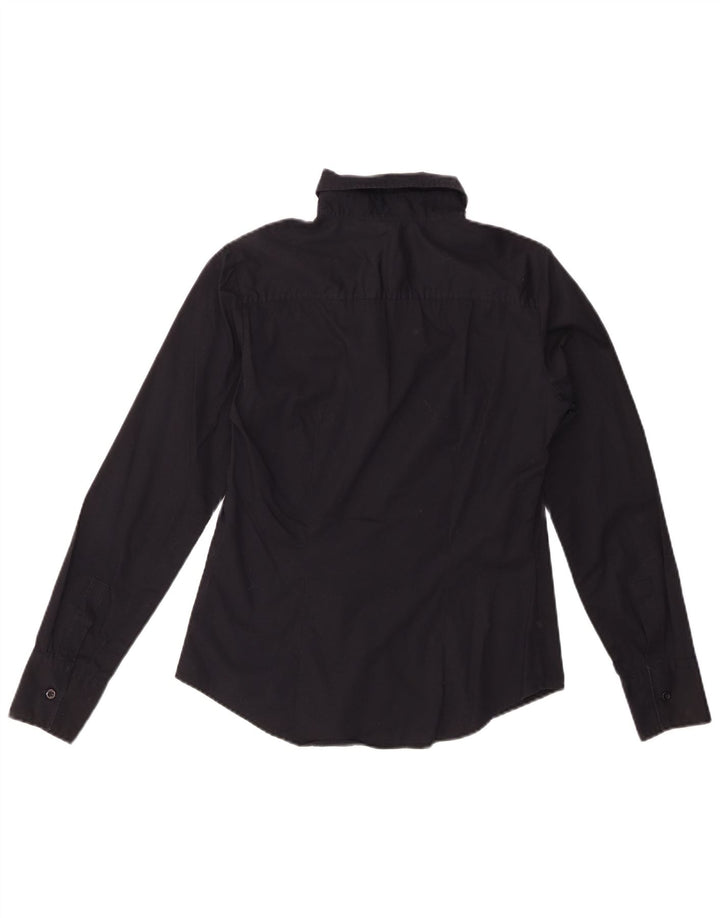 BENETTON Camisa para mujer Reino Unido 42 Mediano Negro