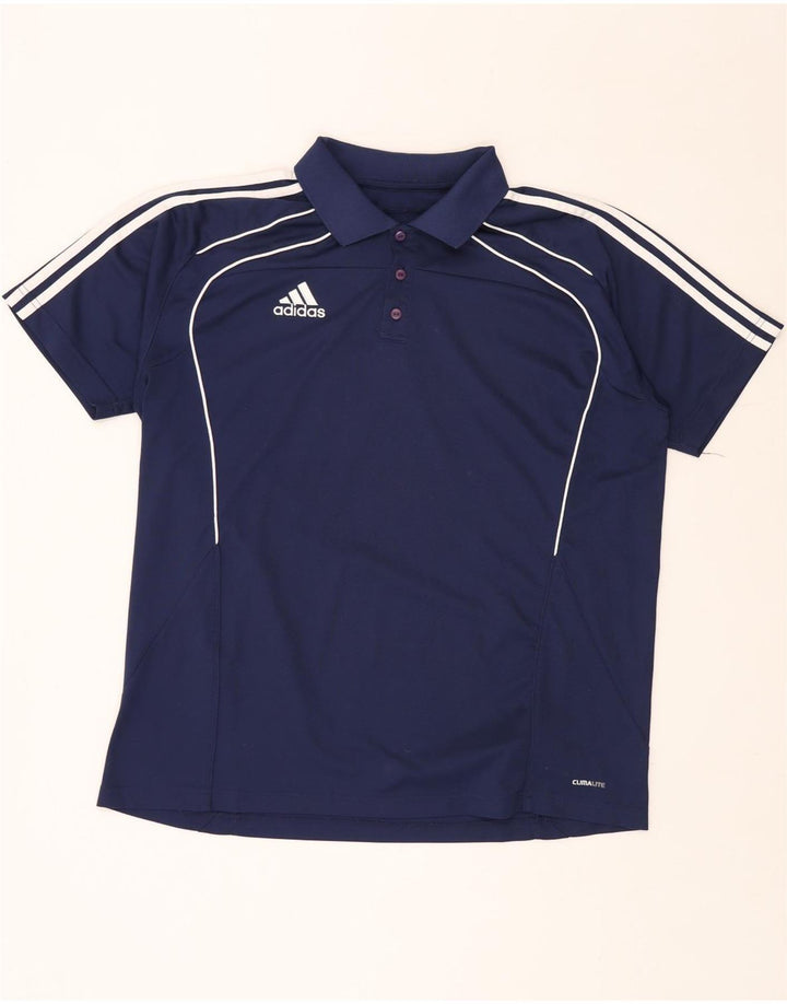 Polo ADIDAS Climalite para hombre UK 46/48 XL Azul marino Poliéster
