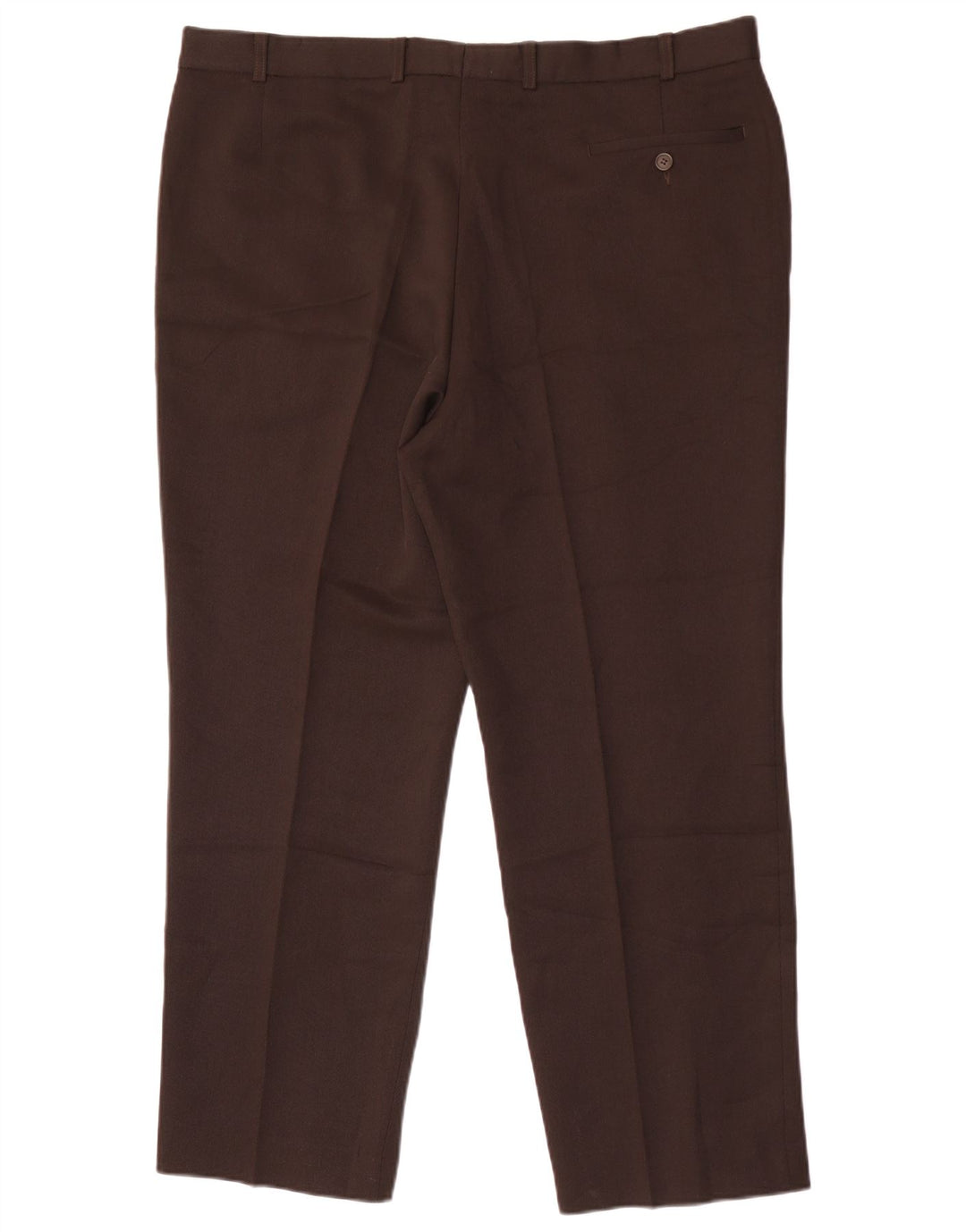 Marks & Spencer Pantalón de traje recto para hombre W40 L29 Poliéster marrón