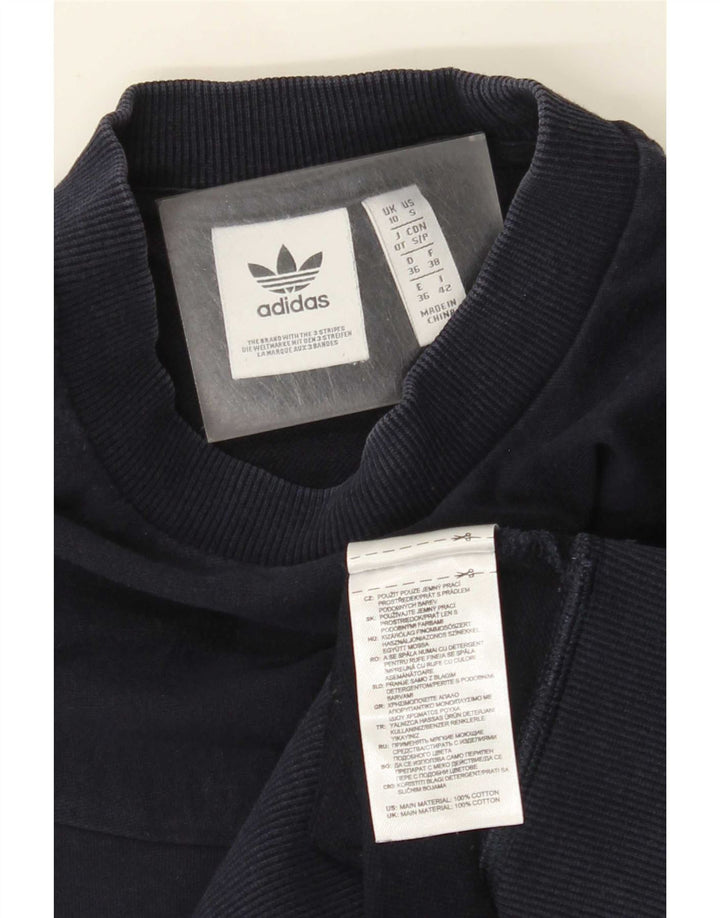 Adidas - Sudadera extragrande para mujer, talla 10, algodón, color azul marino