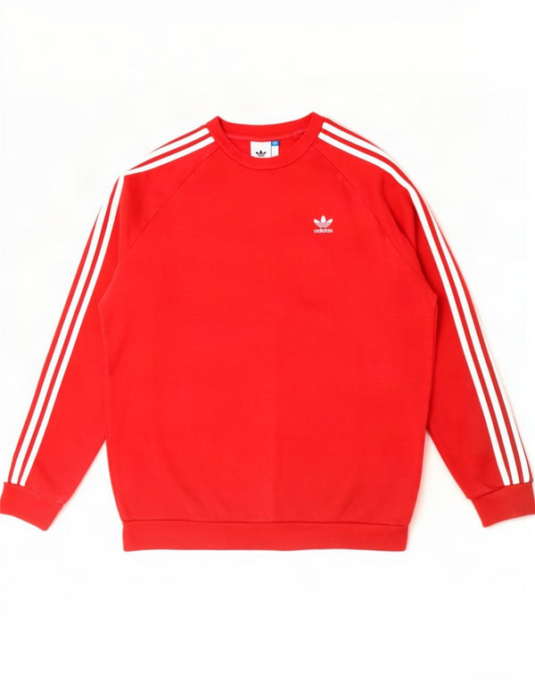 Adidas Hombre Sudadera Jumper Medium Rojo Algodón