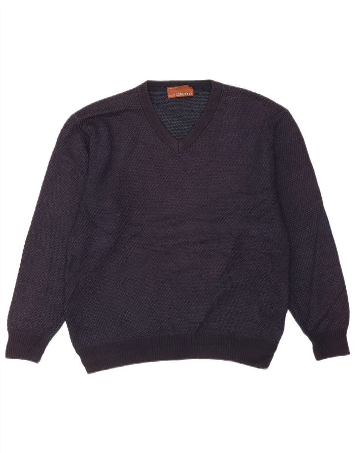 Marks & Spencer Suéter con Cuello en V para Hombre Pequeño Azul Marino