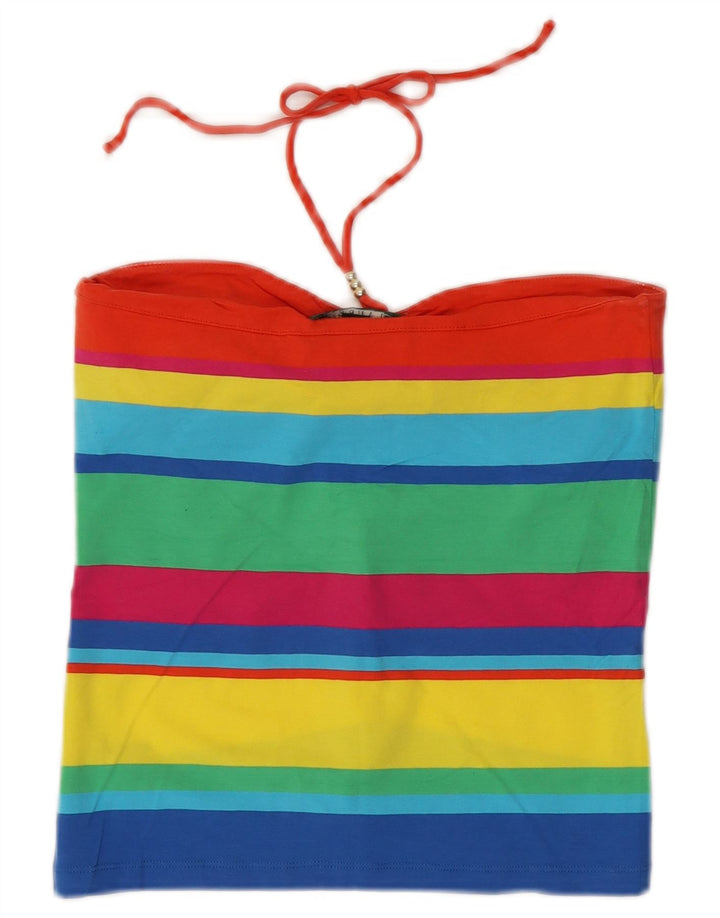 Ralph Lauren Top corto halter para mujer Reino Unido 12 Mediano Rayas multicolores