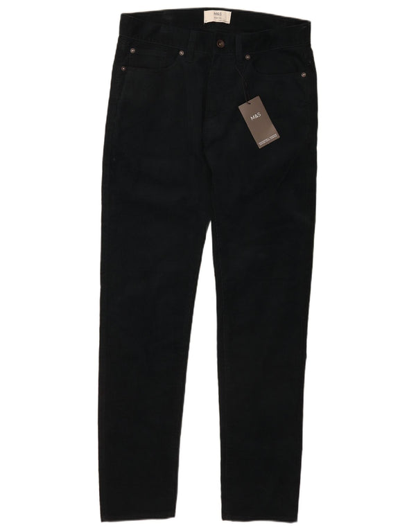 Marks & Spencer Pantalones de pana ajustados para hombre W32 L33 Algodón azul marino