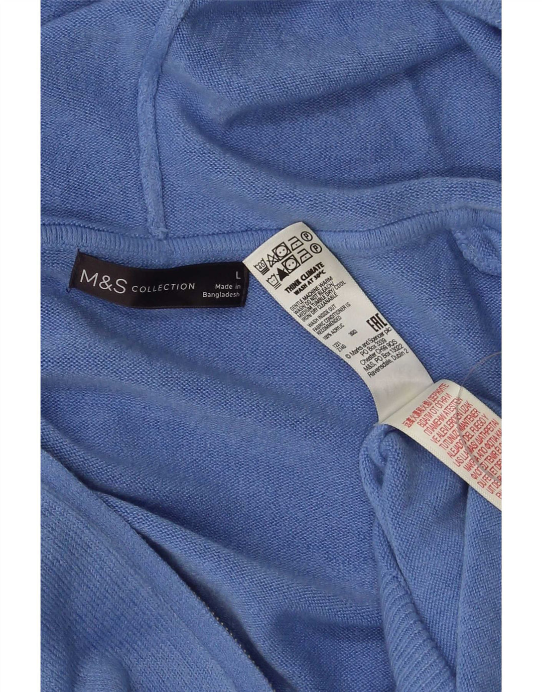 Marks & Spencer Suéter tipo cárdigan con capucha para hombre Acrílico azul grande