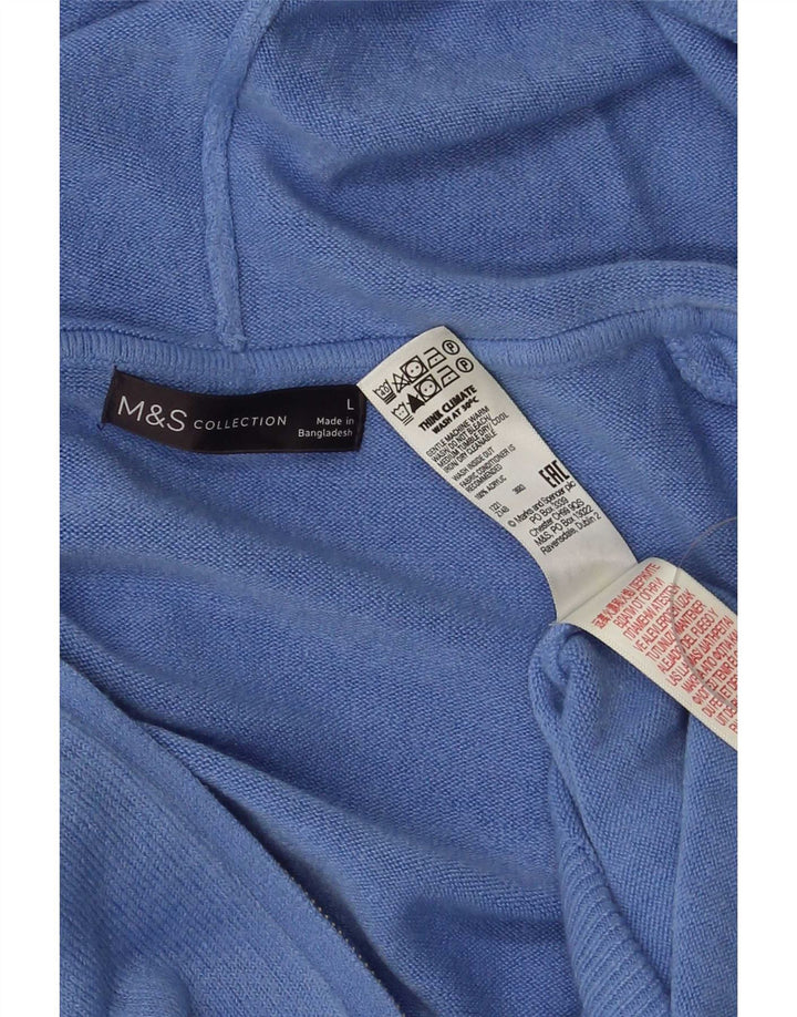 Marks & Spencer Suéter tipo cárdigan con capucha para hombre Acrílico azul grande