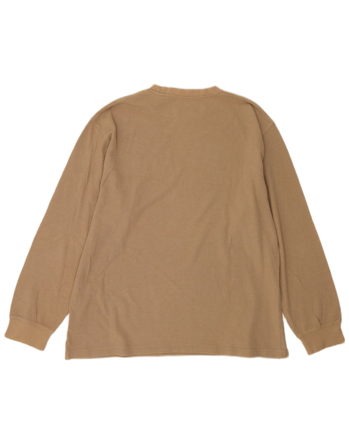 Timberland Hombre Top Manga Larga Grande Algodón Marrón