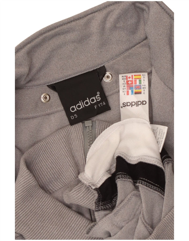 Adidas - Chaqueta de chándal gráfica para hombre, talla 38/40, color gris medio