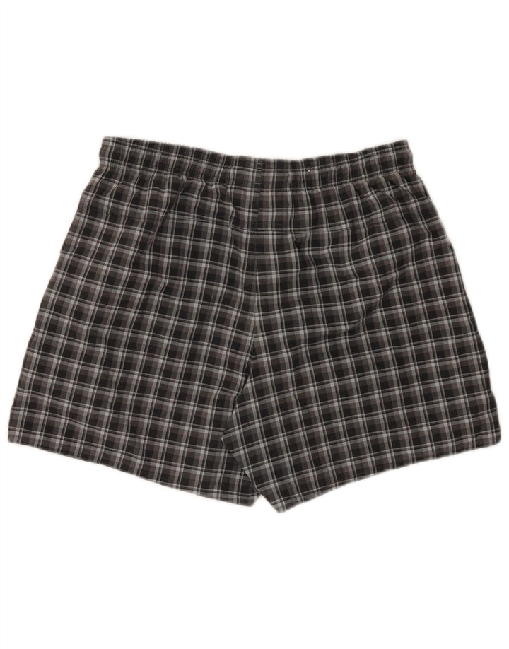 Pantalón Corto Deportivo Adidas Hombre Mediano A Cuadros Negro Poliéster