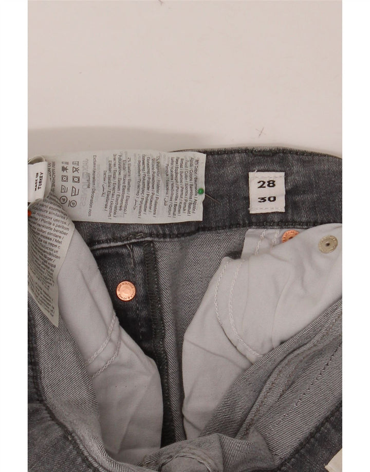 JACK & JONES Vaqueros ajustados para hombre W28 L30 Gris Algodón