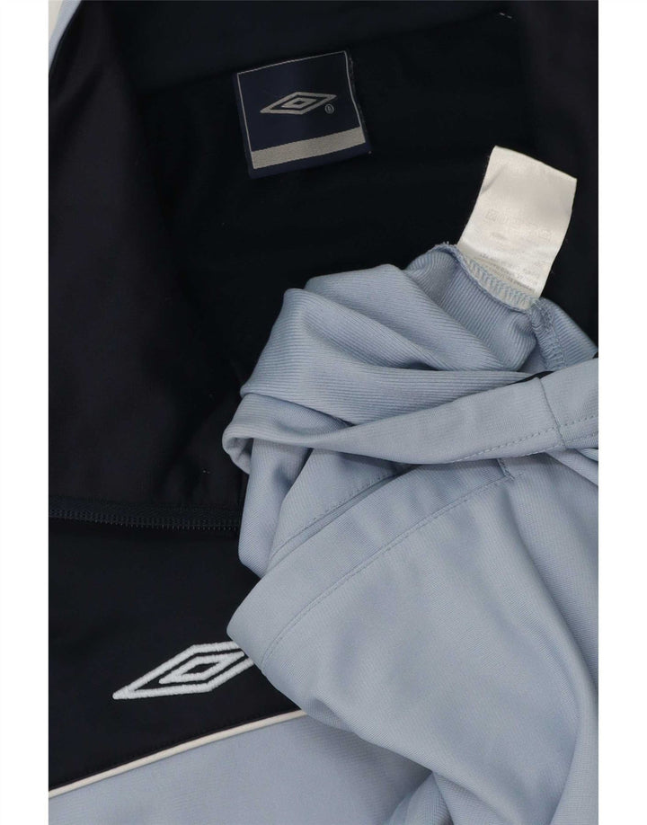 Umbro Hombre Chándal Top Chaqueta Grande Azul Colorblock Poliéster