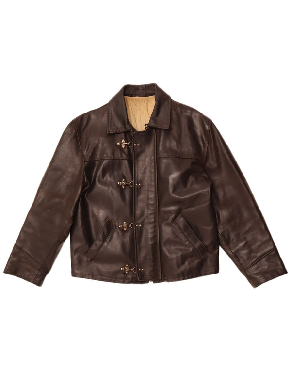 Chaqueta legendaria 1957 Chaqueta de cuero para hombre UK 36 Small Brown Leather