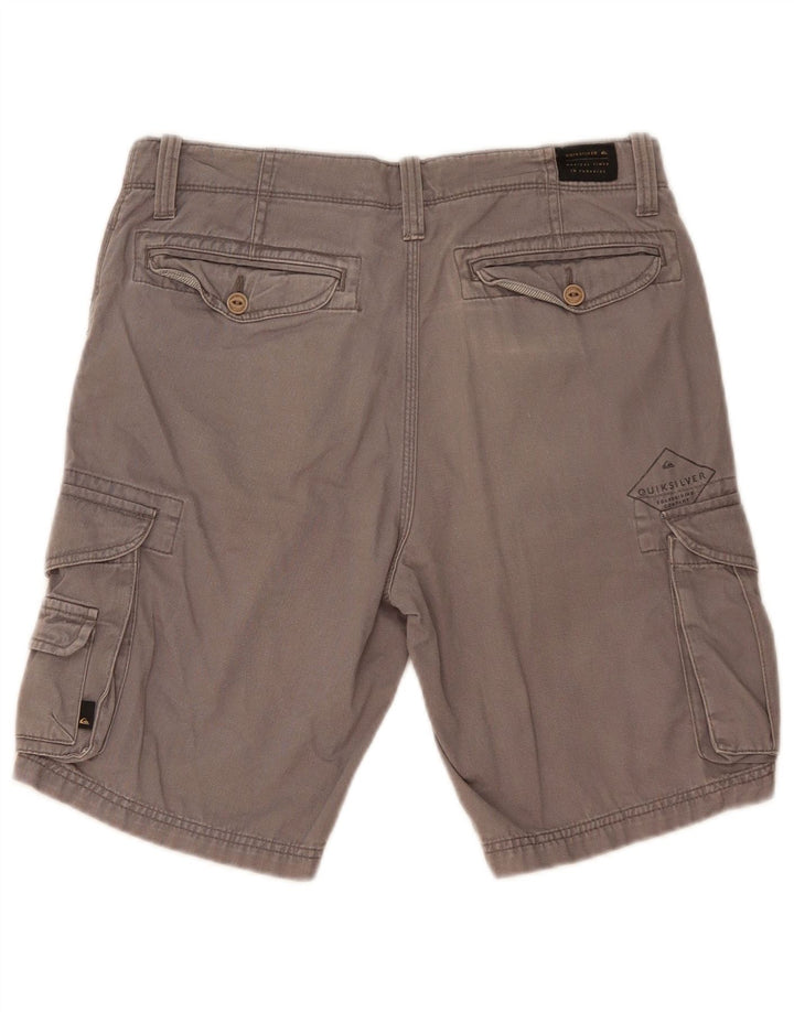 Quiksilver Pantalones cortos cargo de corte recto para hombre W30 Algodón gris medio