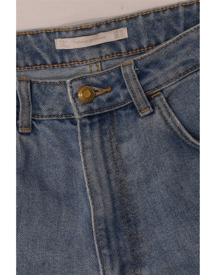 Zara Mujer Trafaluc Pantalones Cortos De Mezclilla EU 38 Small W28 Azul