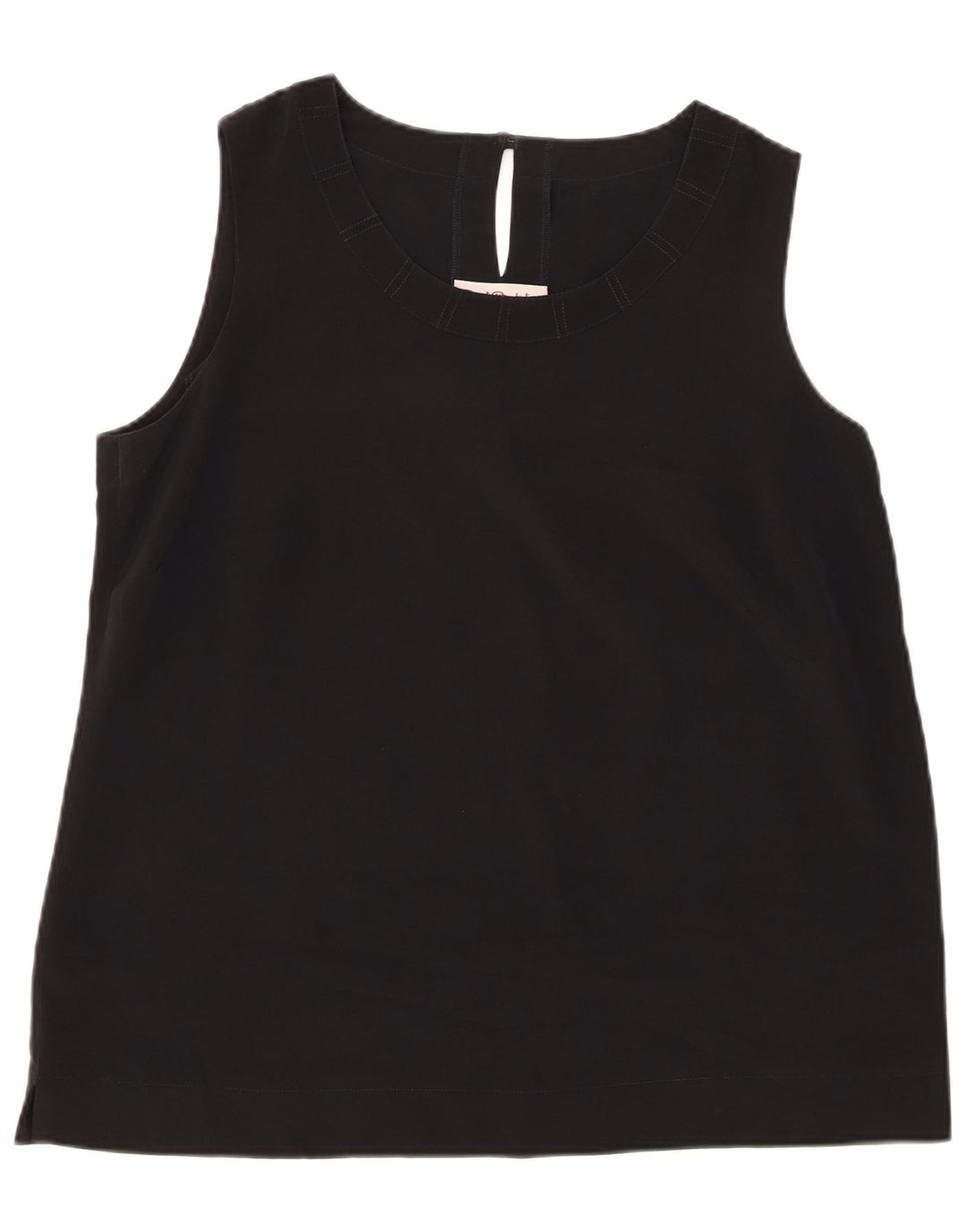 RENATO BALESTRA Blusa sin mangas para mujer IT 50 XL Poliéster negro