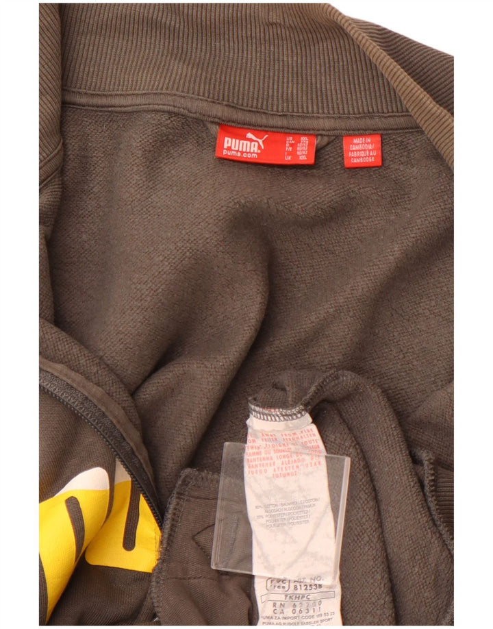 PUMA Chaqueta superior de chándal gráfico para hombre 2XL Algodón gris