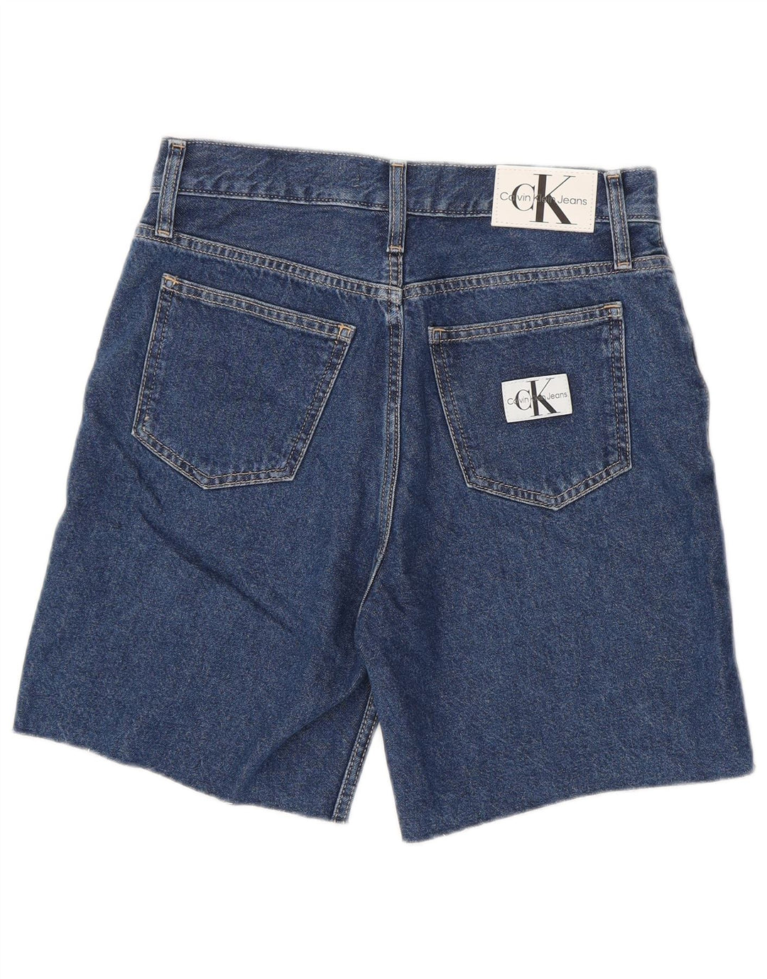 CALVIN KLEIN Shorts vaqueros de talle medio para mujer W27 Algodón azul medio