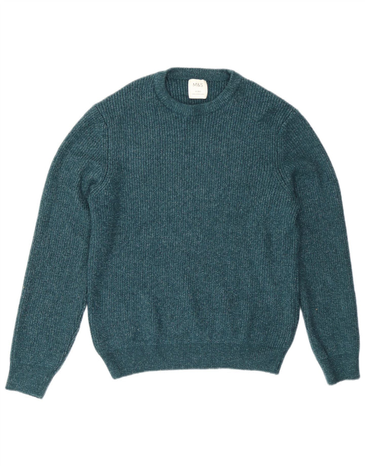 Marks & Spencer - Jersey de cuello redondo para mujer, talla 40, color verde medio
