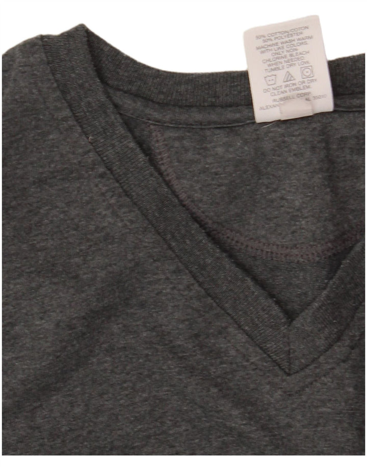 RUSSELL ATHLETIC Camiseta sin mangas para mujer UK 16 Grande Gris Algodón