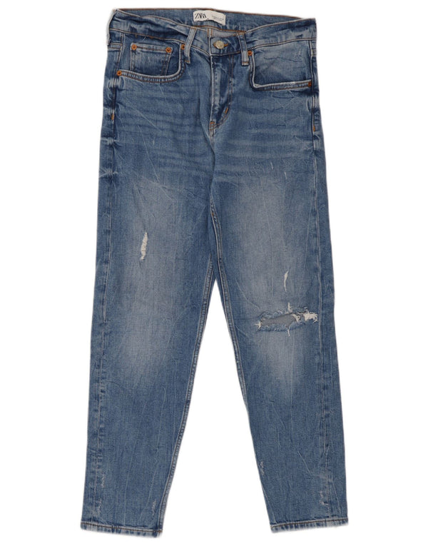 Zara Jeans Slim Desgastados Mujer EU 36 XS W26 L26 Algodón Azul
