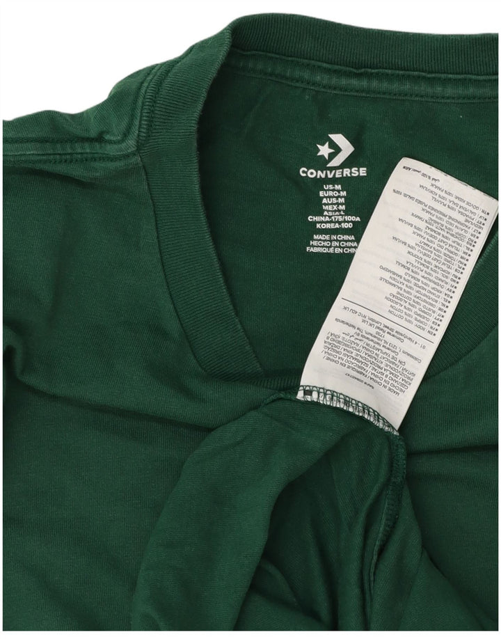 Converse Hombre Camiseta Gráfica Top Algodón Verde Medio