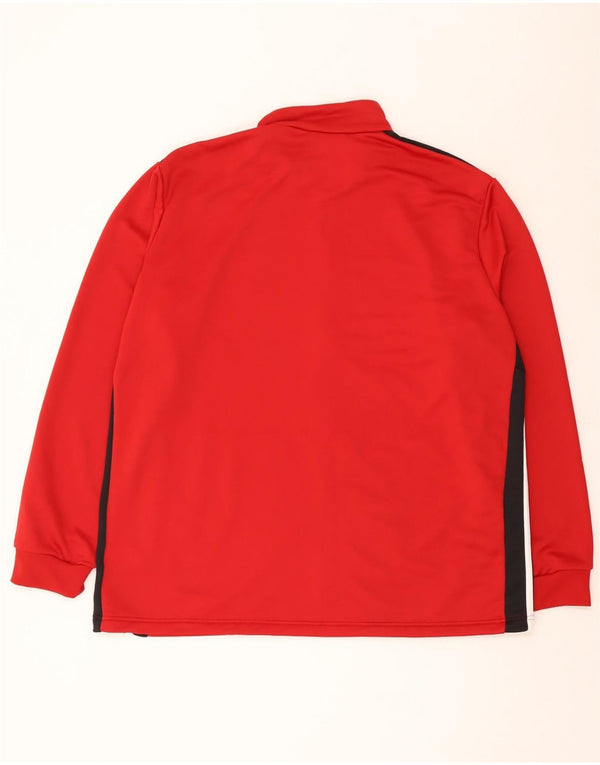 Adidas - Chaqueta de chándal para hombre, talla 2XL, color rojo, poliéster