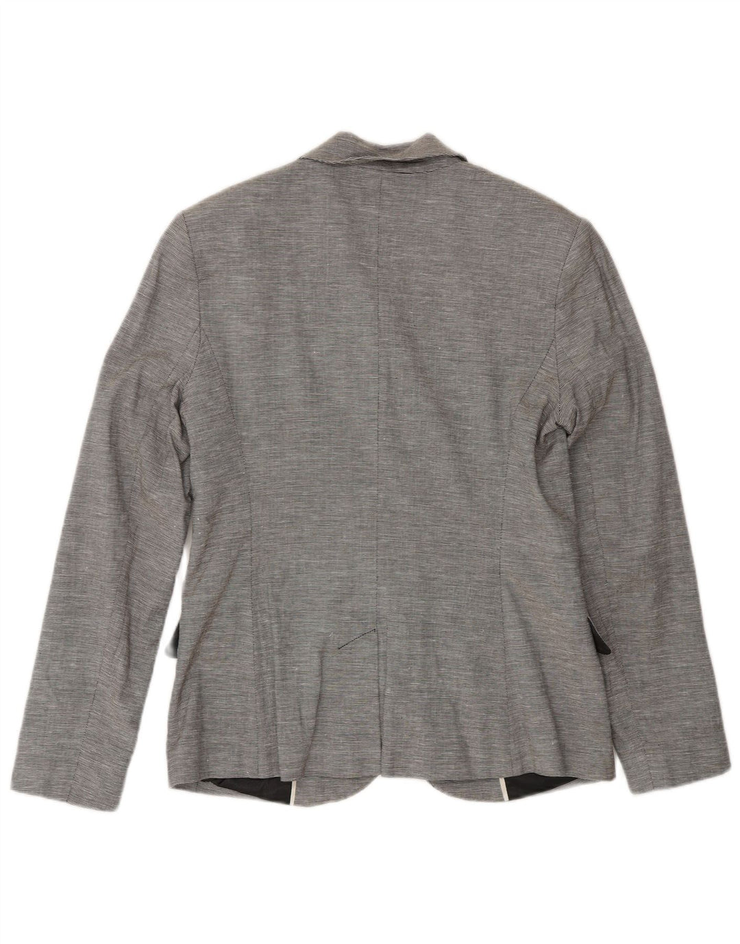 French Connection Chaqueta tipo blazer de 2 botones para mujer UK 42 Gris medio a rayas
