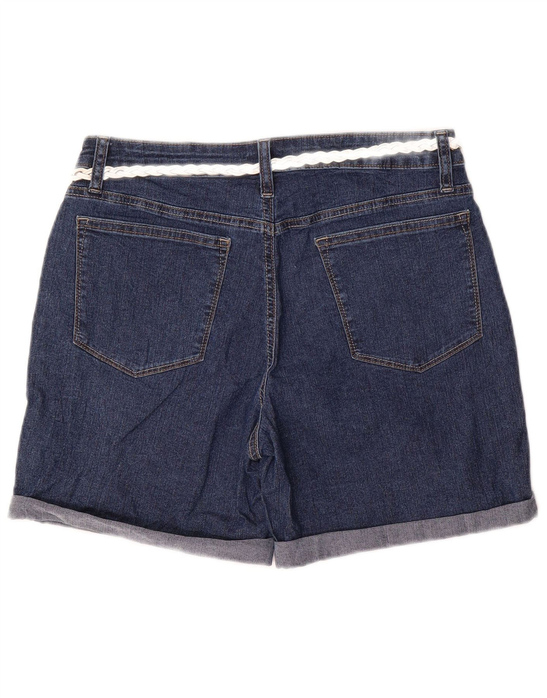LEE Pantalones cortos de mezclilla de tiro medio para mujer US 12 grande W32 algodón azul
