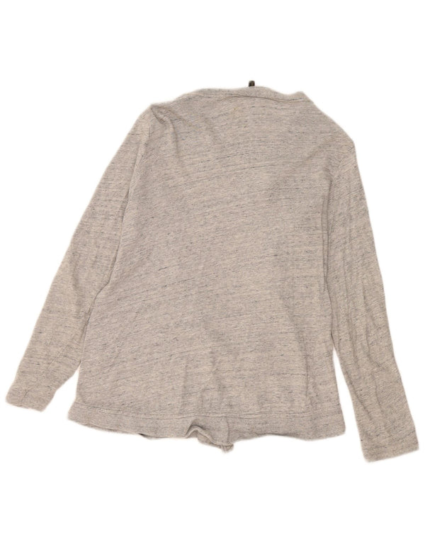 Massimo Dutti Cárdigan Abierto para Mujer UK 10 Small Gris Moteado Algodón
