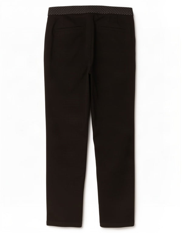 Zara Mujer Pantalón Casual Slim Mediano W28 L28 Poliéster Negro