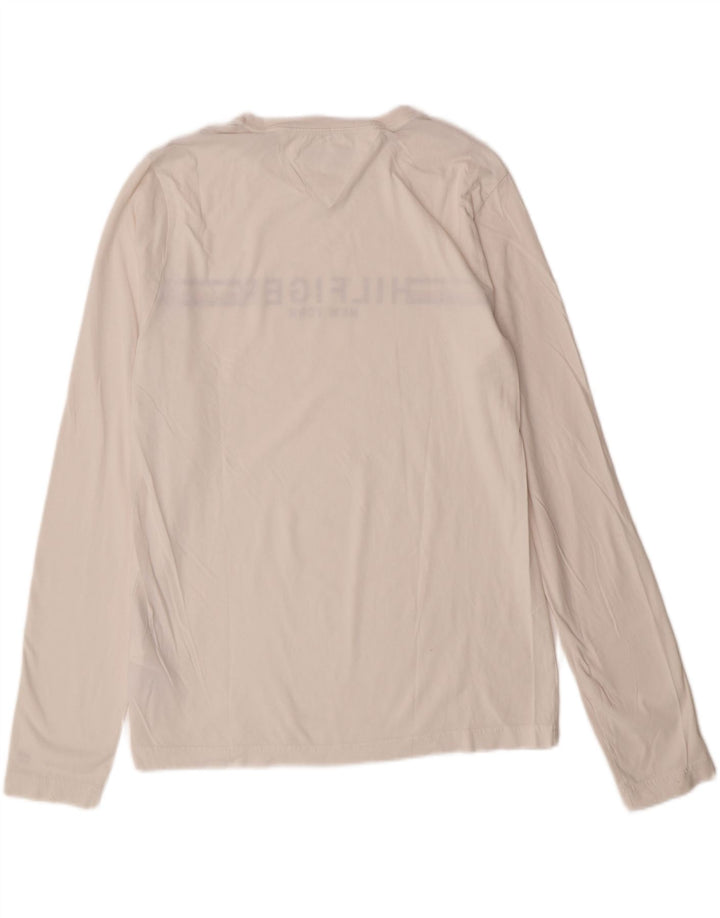 TOMMY HILFIGER Top gráfico de manga larga con rayas blancas medianas para hombre