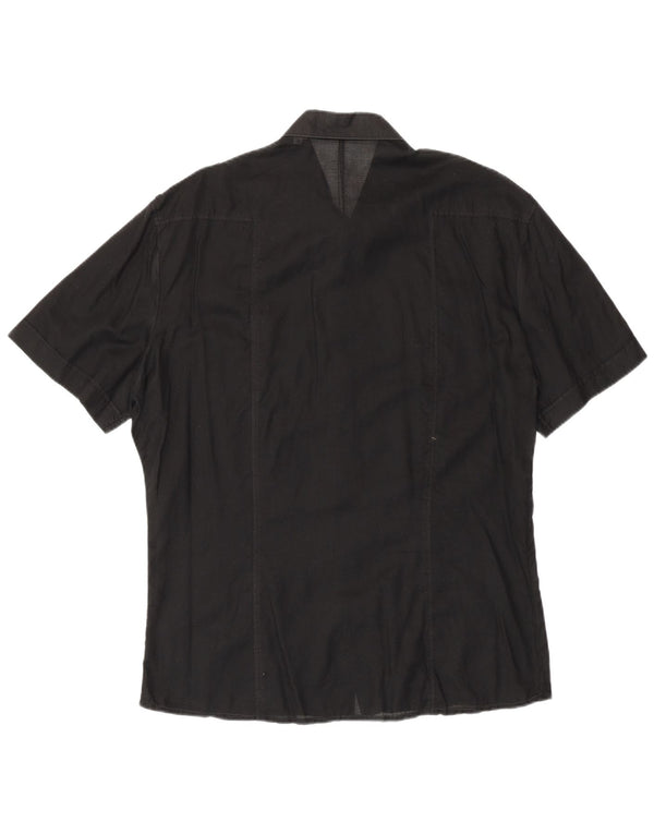 Energie Camisa militar de manga corta para hombre XL Negro