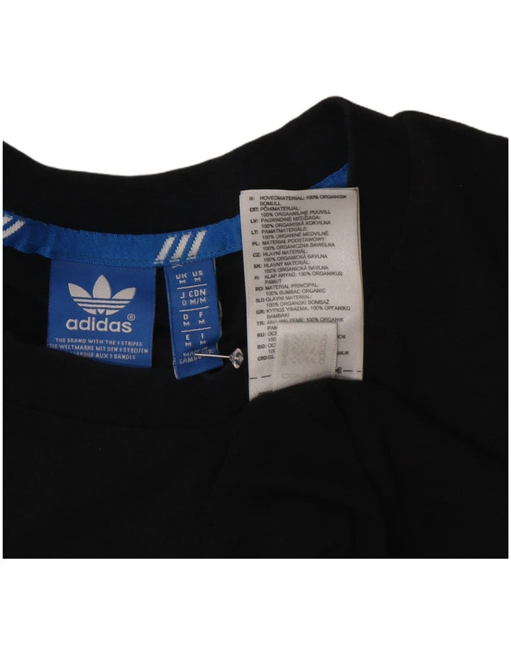 Adidas - Camiseta gráfica para hombre, talla mediana, algodón negro