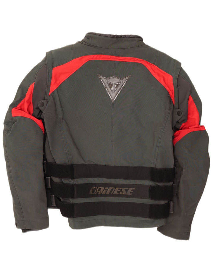Dainese Mens Graphic Racer Jacket IT 52 Large Gris Colorblock Nylon