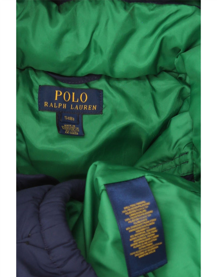 POLO RALPH LAUREN Chaqueta acolchada con capucha para niño 7-8 años Small Azul marino