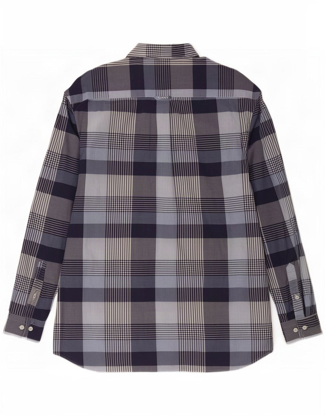 Gant Camisa Regular Fit XL De Algodón A Cuadros Azul Marino Hombre