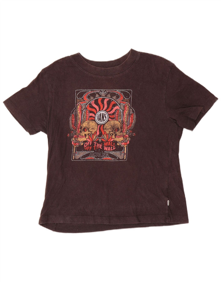 Vans - Camiseta gráfica para mujer, talla 40, talla M, color negro